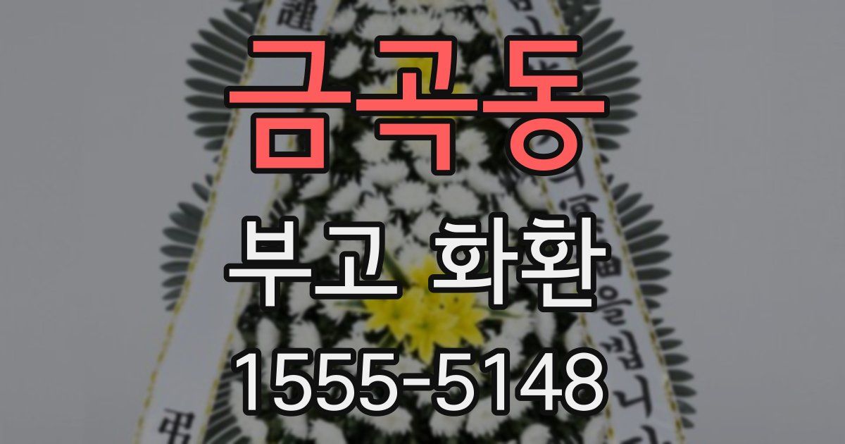 금곡동 부고 화환