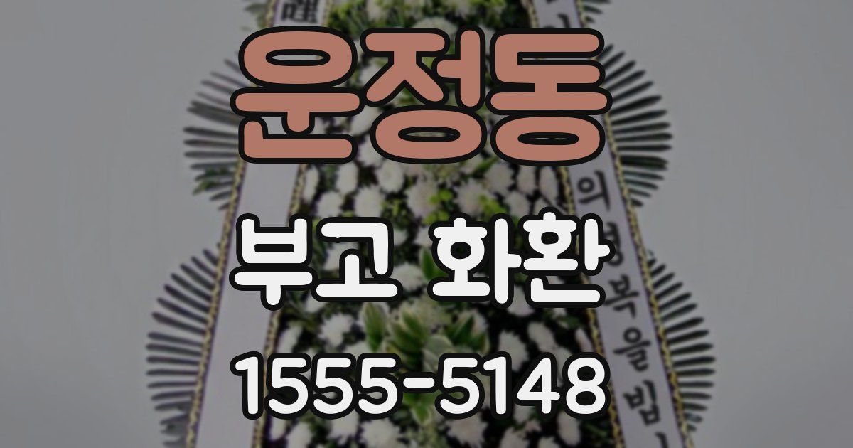 운정동 부고 화환