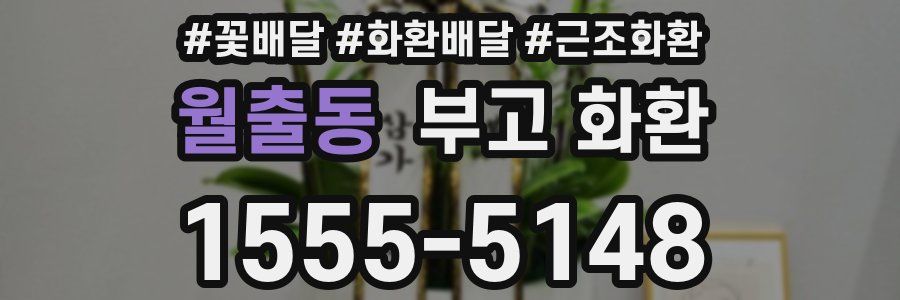 월출동 부고 화환