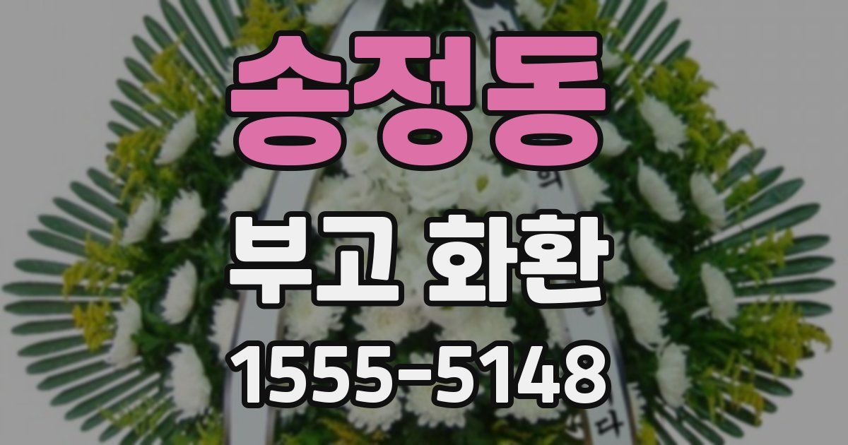 송정동 부고 화환