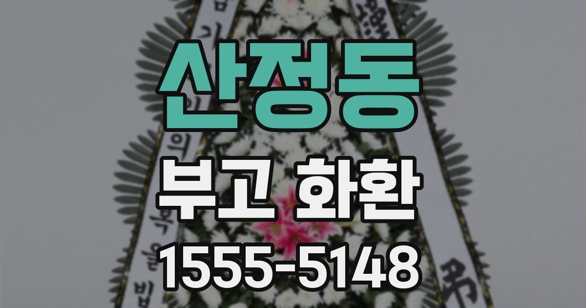 산정동 부고 화환