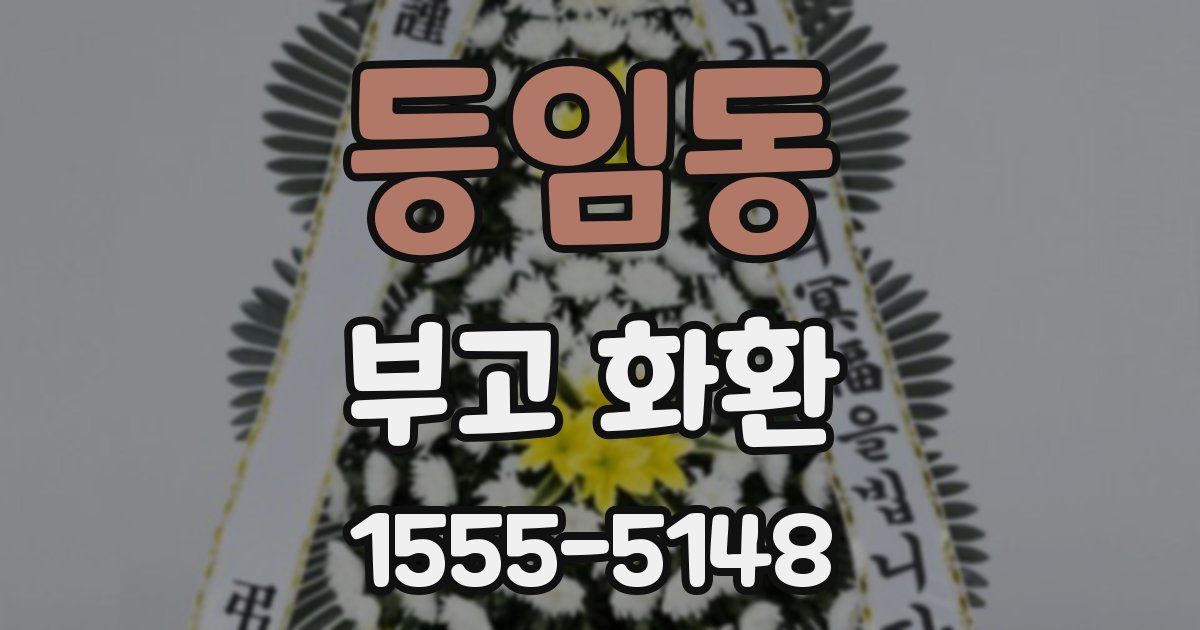 등임동 부고 화환
