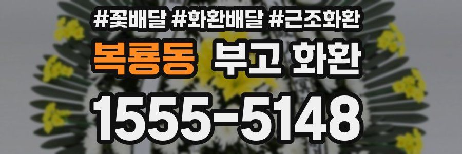 복룡동 부고 화환