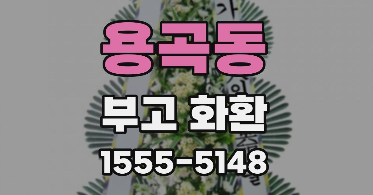 용곡동 부고 화환