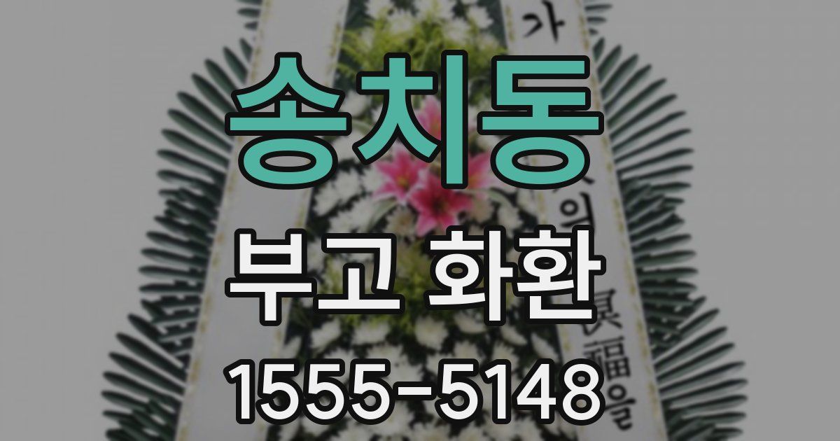 송치동 부고 화환