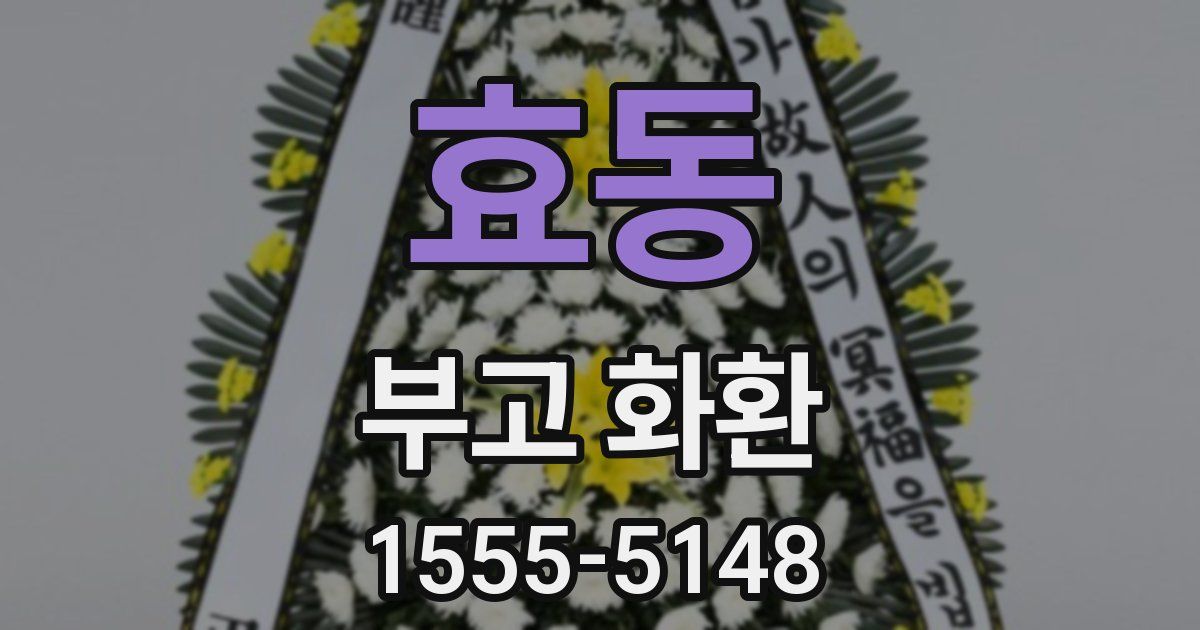 효동 부고 화환