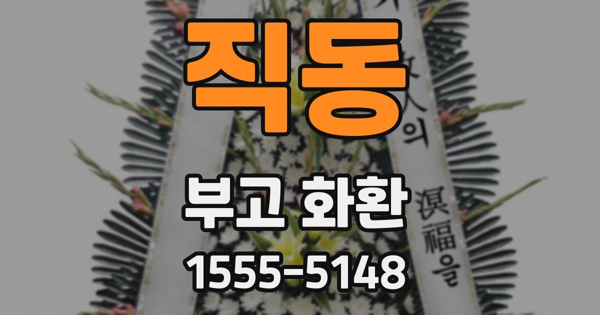 직동 부고 화환