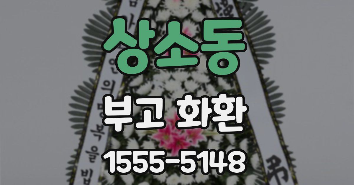상소동 부고 화환