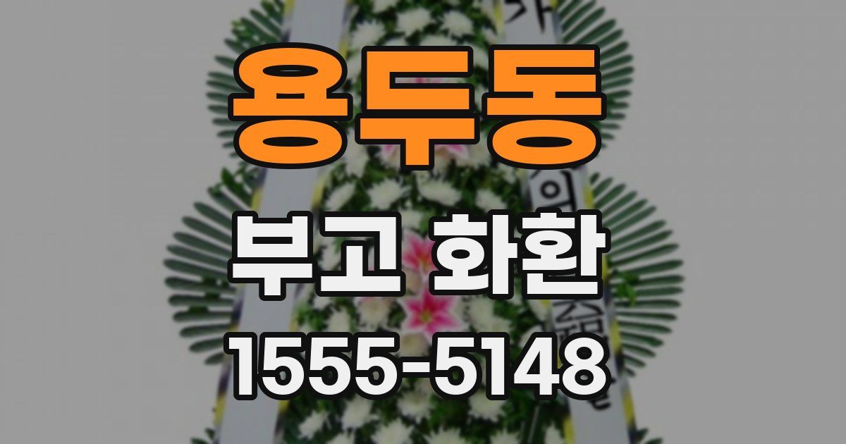 용두동 부고 화환