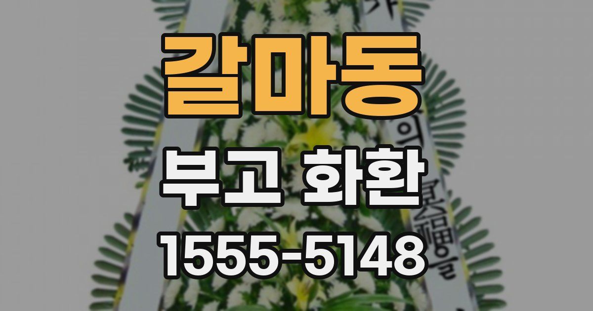 갈마동 부고 화환