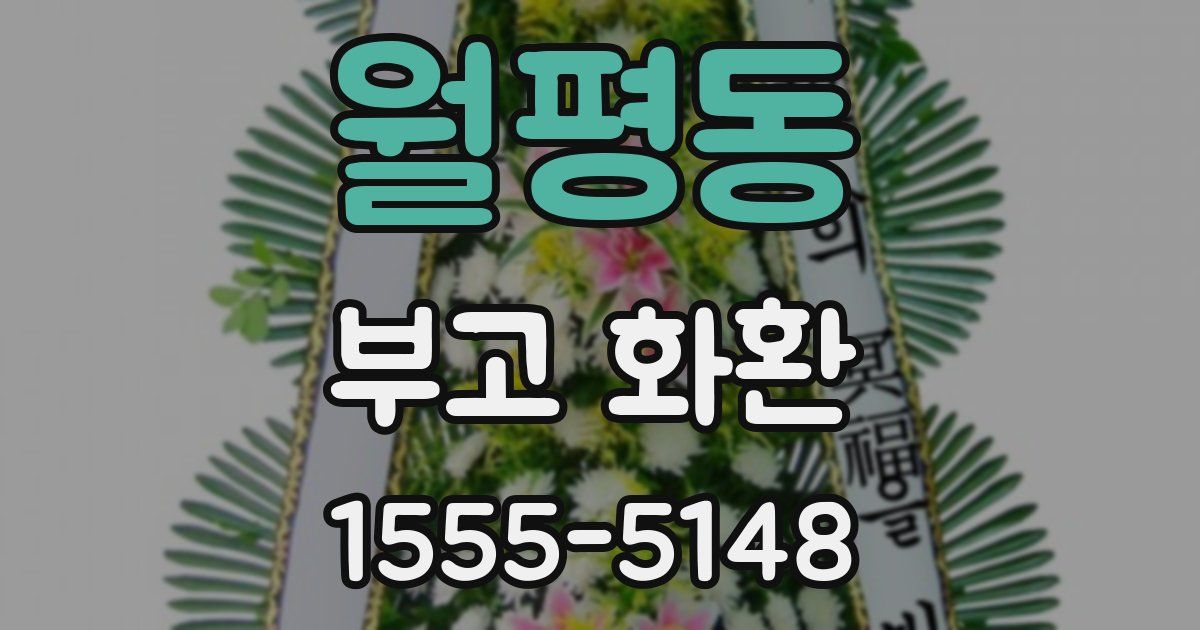 월평동 부고 화환