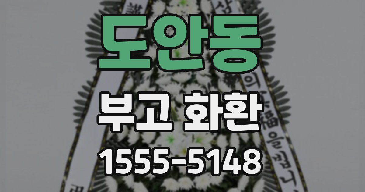 도안동 부고 화환