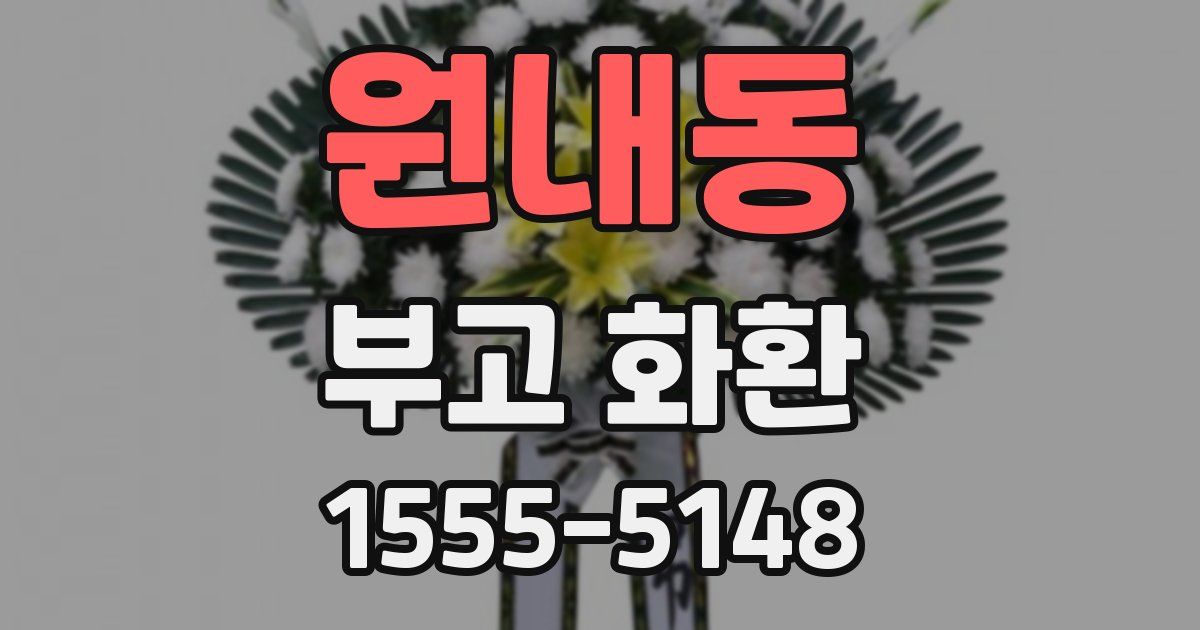 원내동 부고 화환