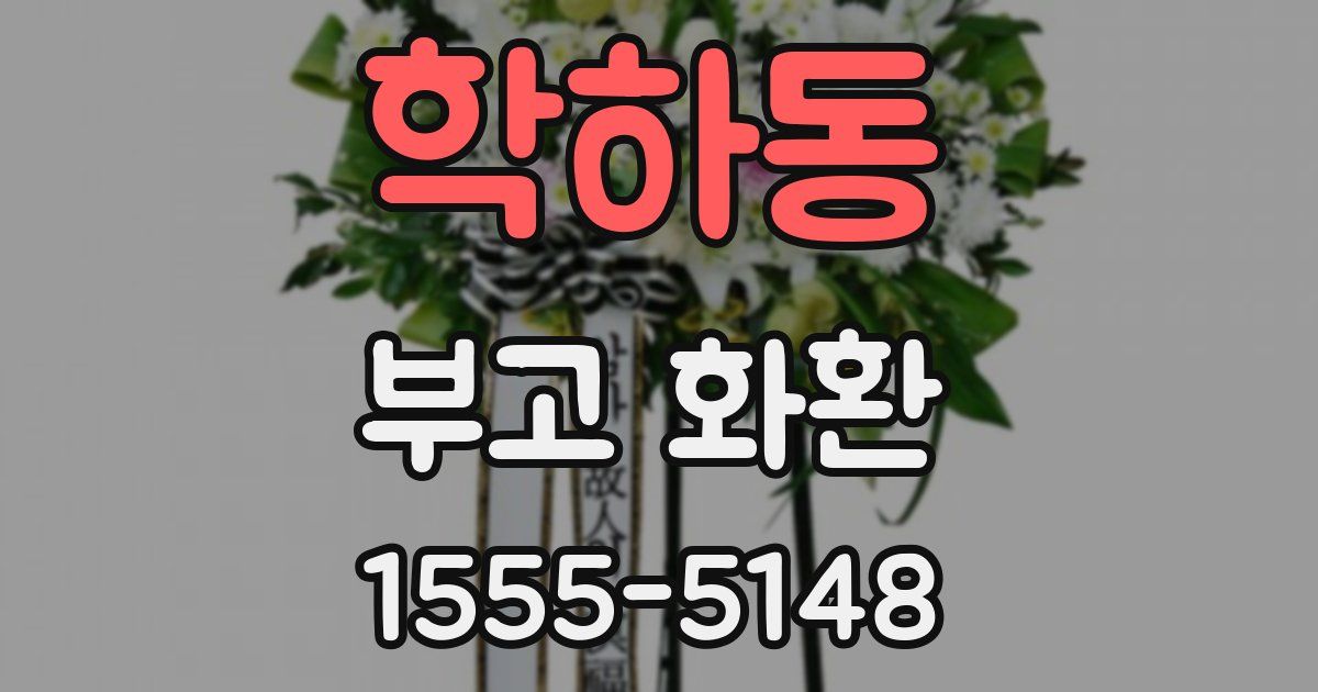 학하동 부고 화환