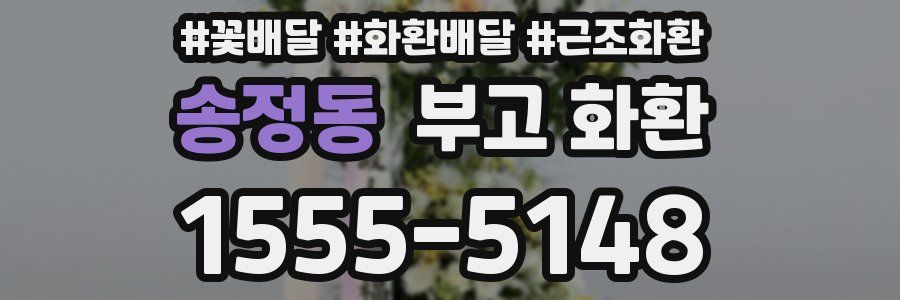 송정동 부고 화환