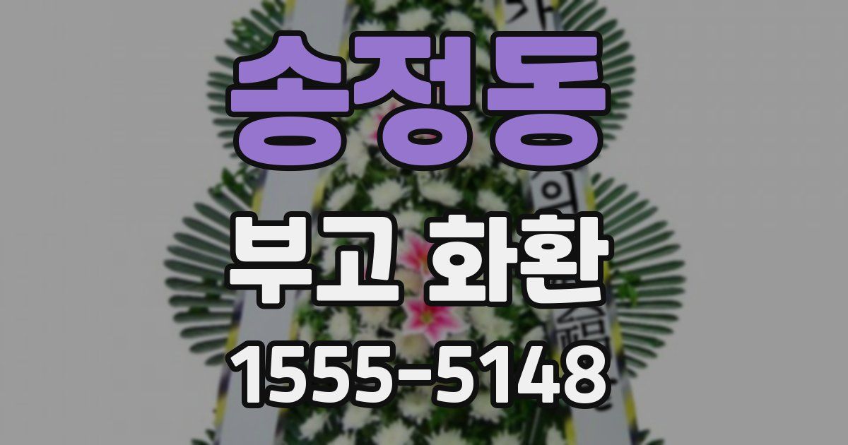송정동 부고 화환