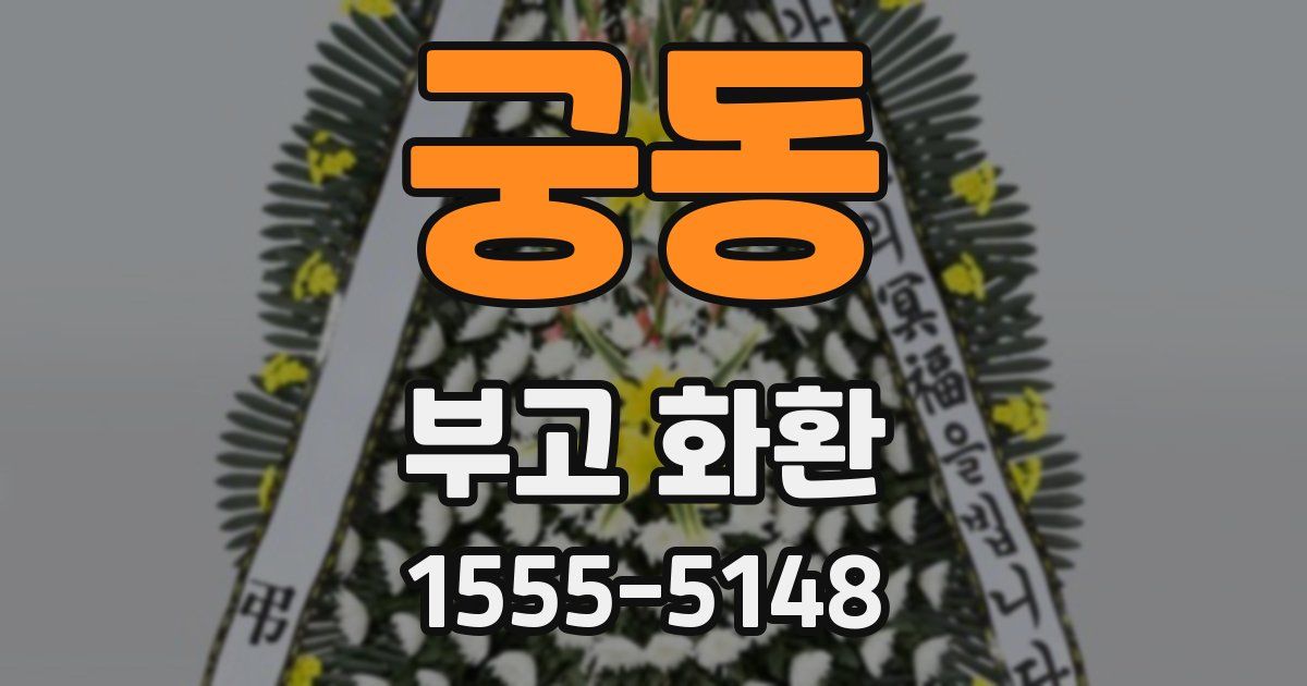 궁동 부고 화환