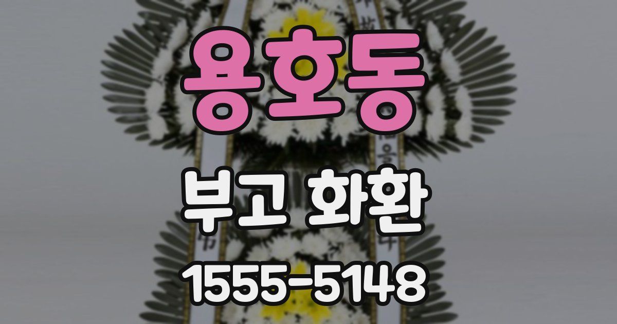 용호동 부고 화환