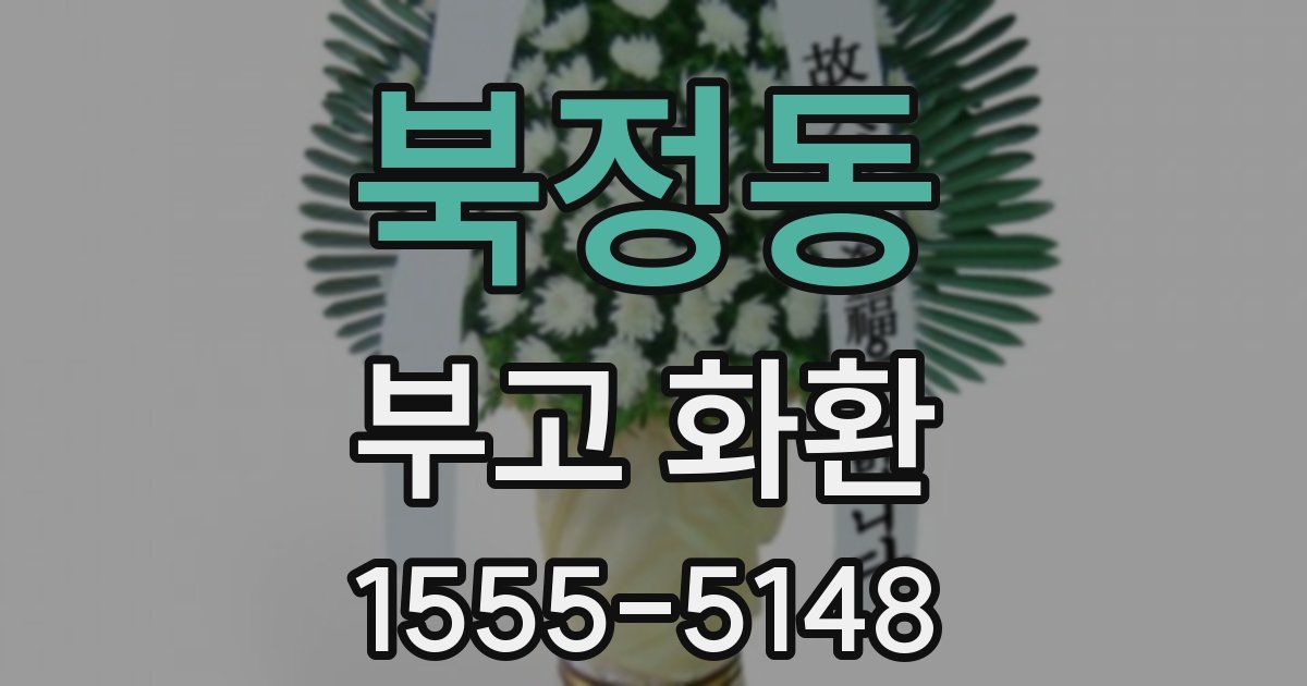 북정동 부고 화환