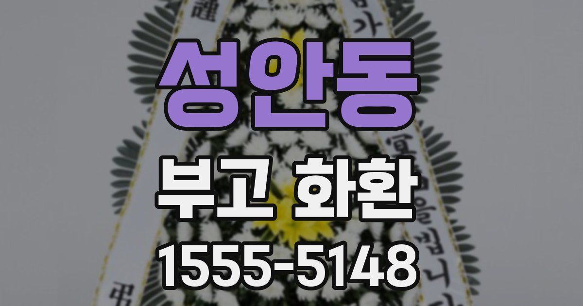 성안동 부고 화환