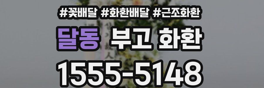 달동 부고 화환