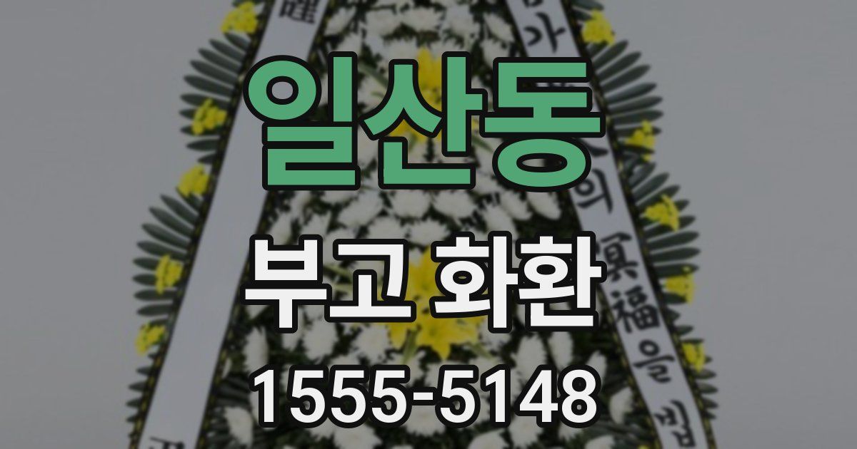 일산동 부고 화환