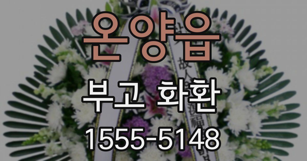 온양읍 부고 화환