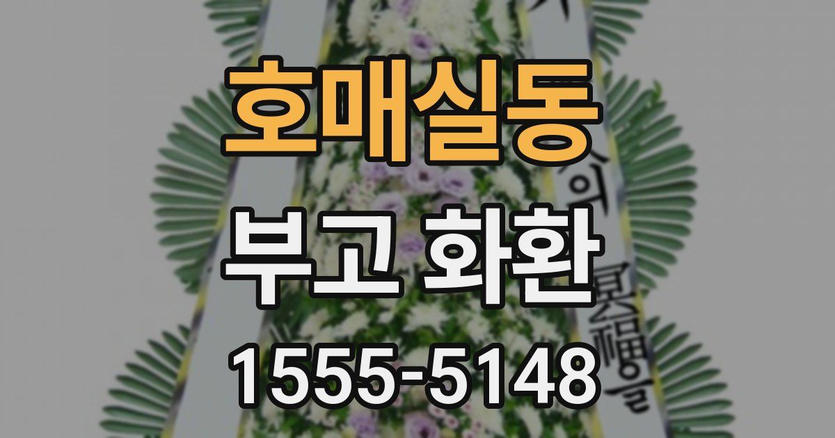 호매실동 부고 화환