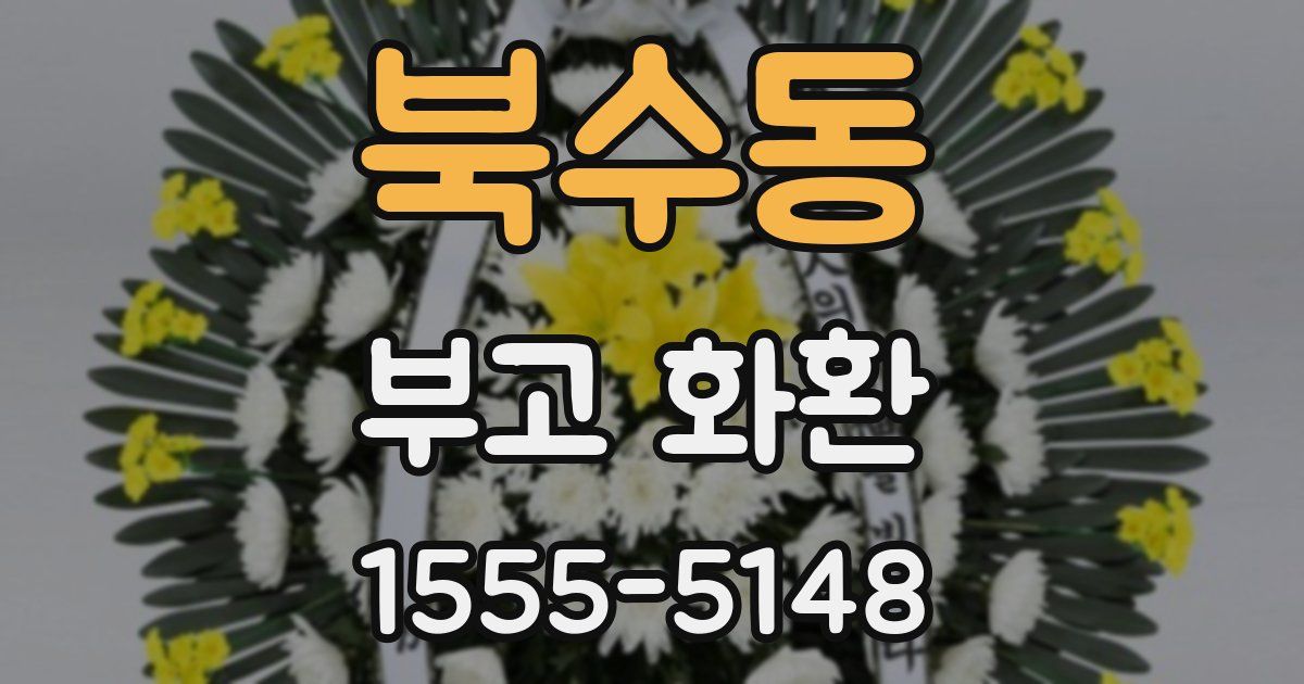 북수동 부고 화환
