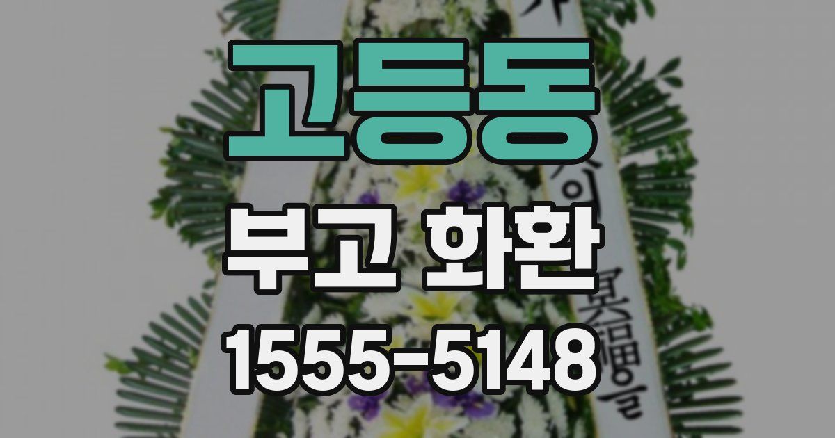 고등동 부고 화환