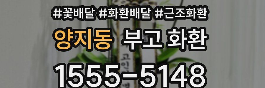 양지동 부고 화환