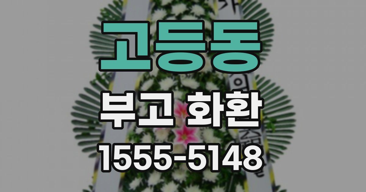 고등동 부고 화환
