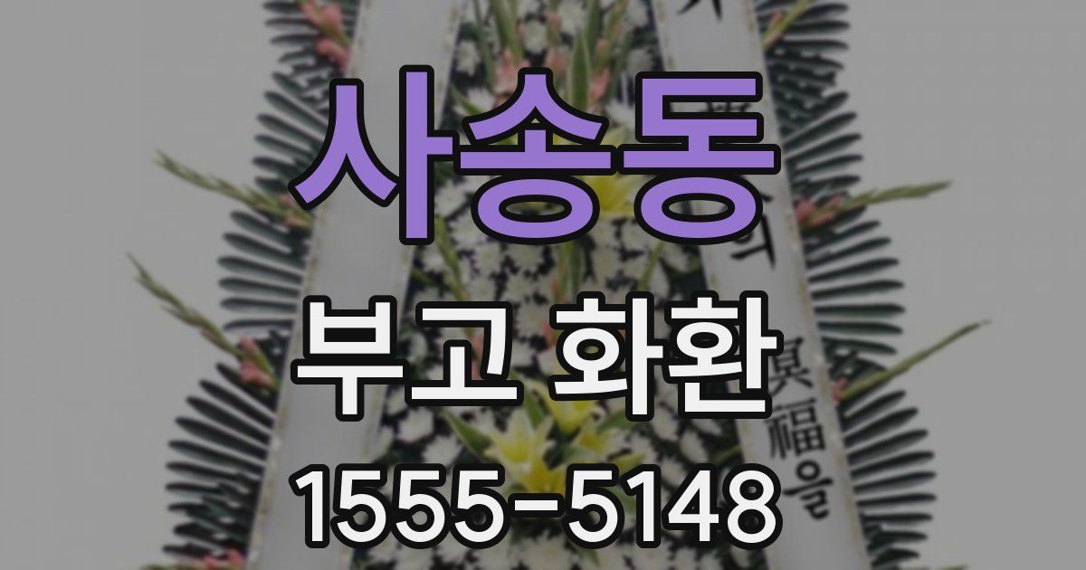 사송동 부고 화환