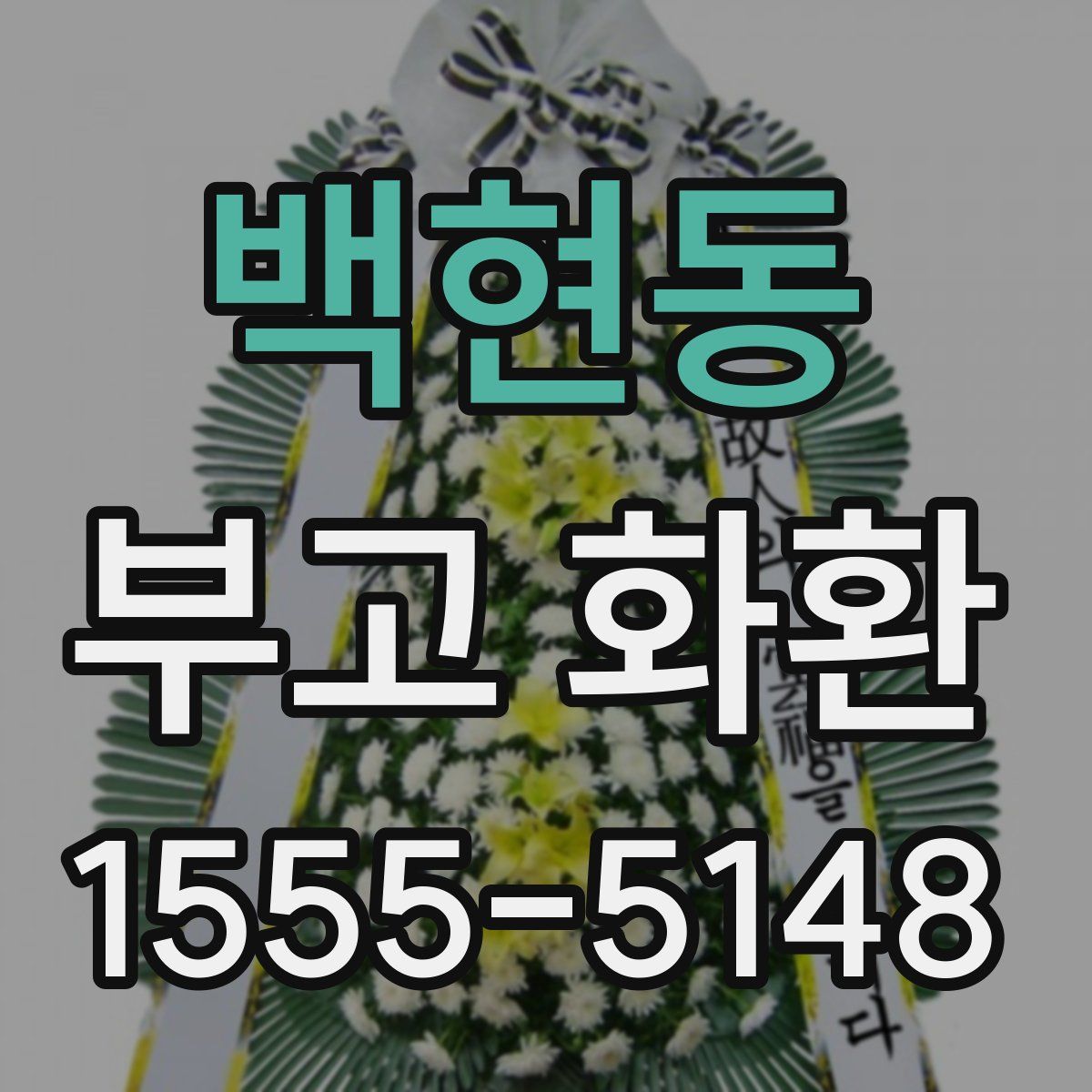 백현동 부고 화환