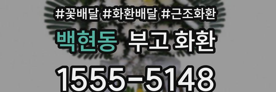 백현동 부고 화환