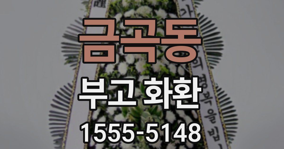 금곡동 부고 화환