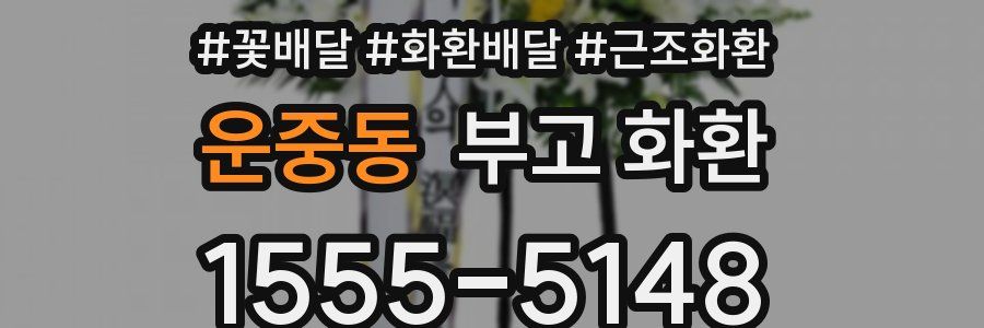 운중동 부고 화환