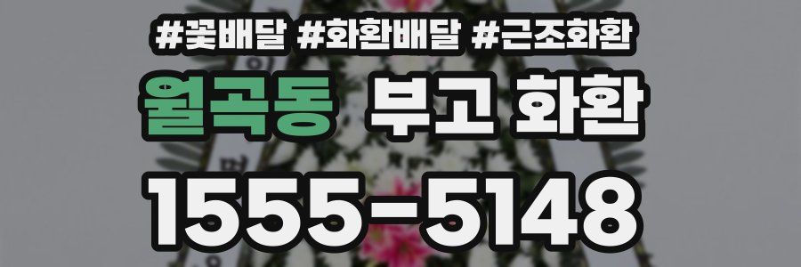 월곡동 부고 화환