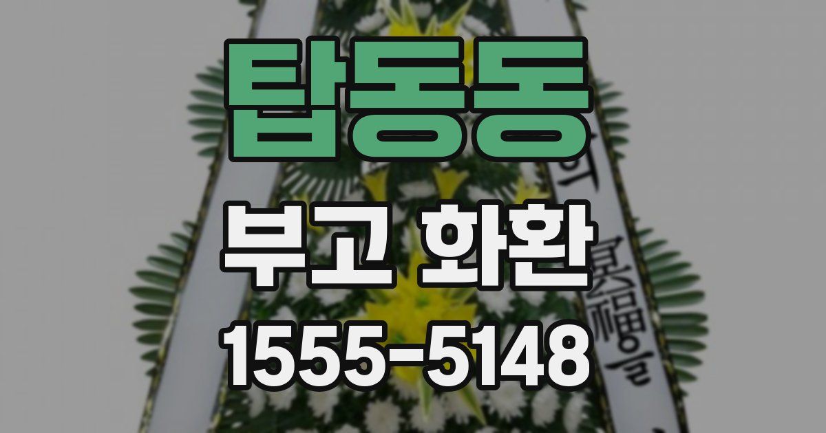 탑동동 부고 화환
