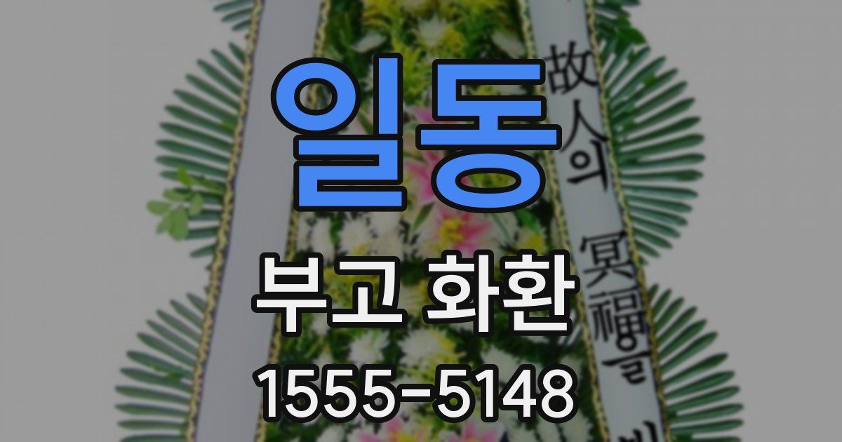 일동 부고 화환