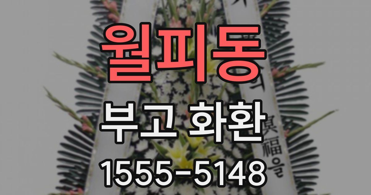월피동 부고 화환