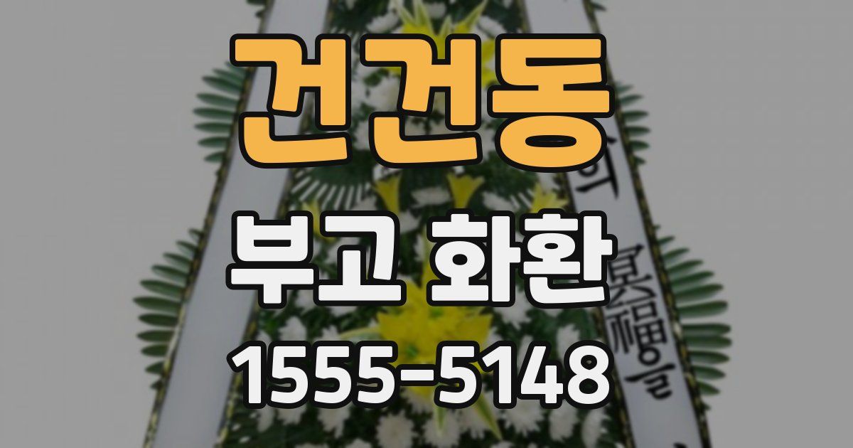 건건동 부고 화환