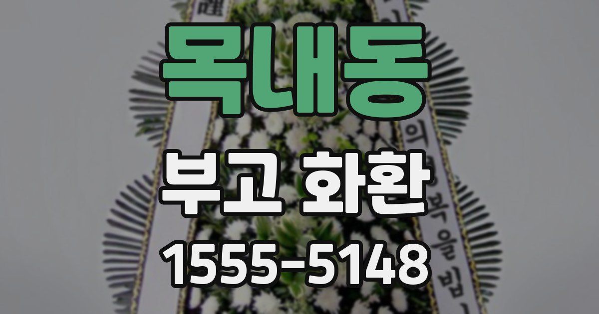 목내동 부고 화환
