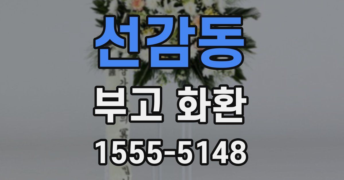 선감동 부고 화환