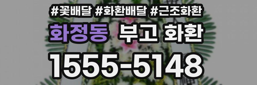 화정동 부고 화환