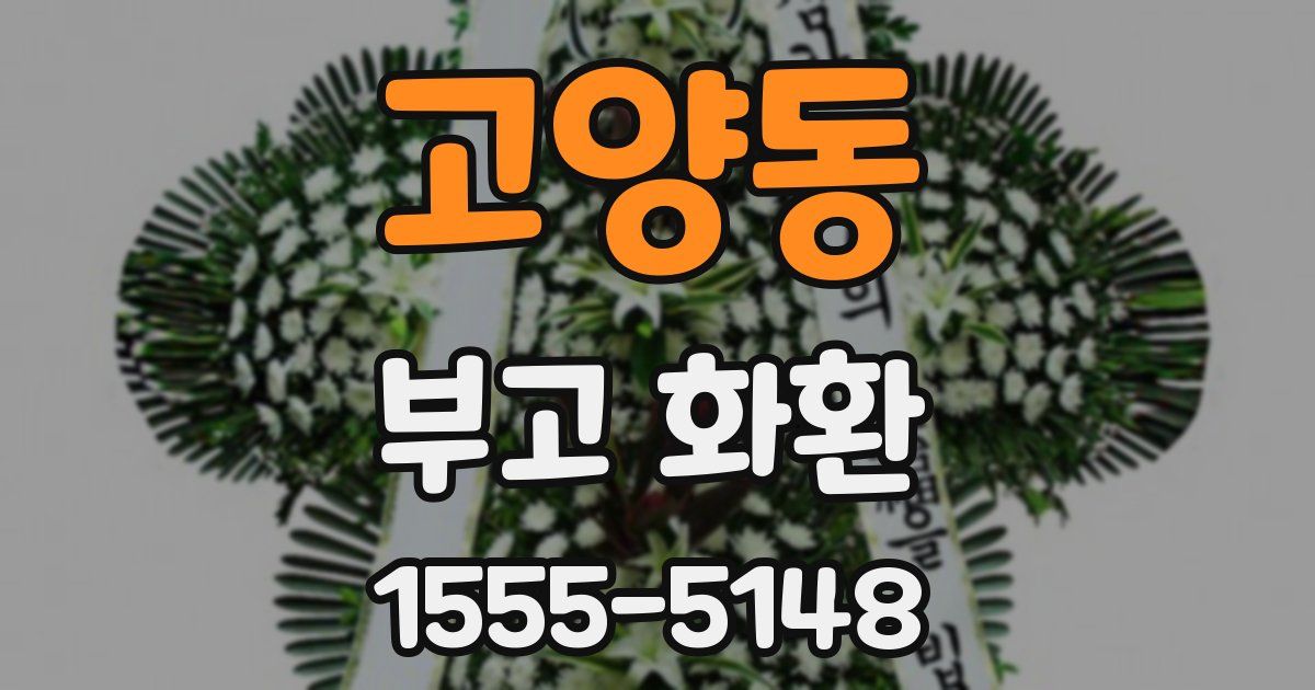 고양동 부고 화환