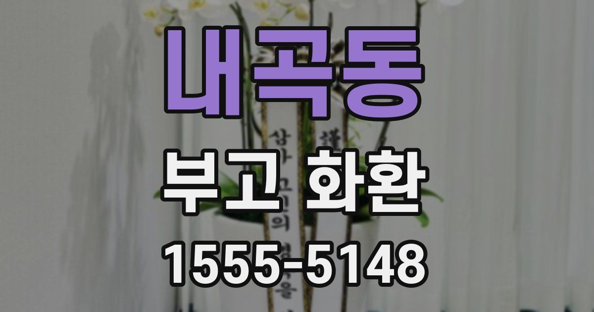 내곡동 부고 화환