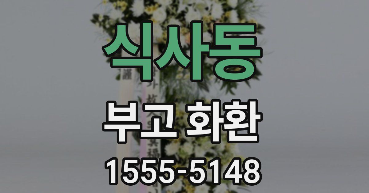 식사동 부고 화환
