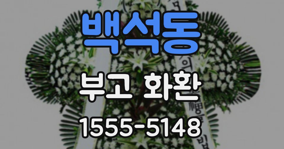 백석동 부고 화환