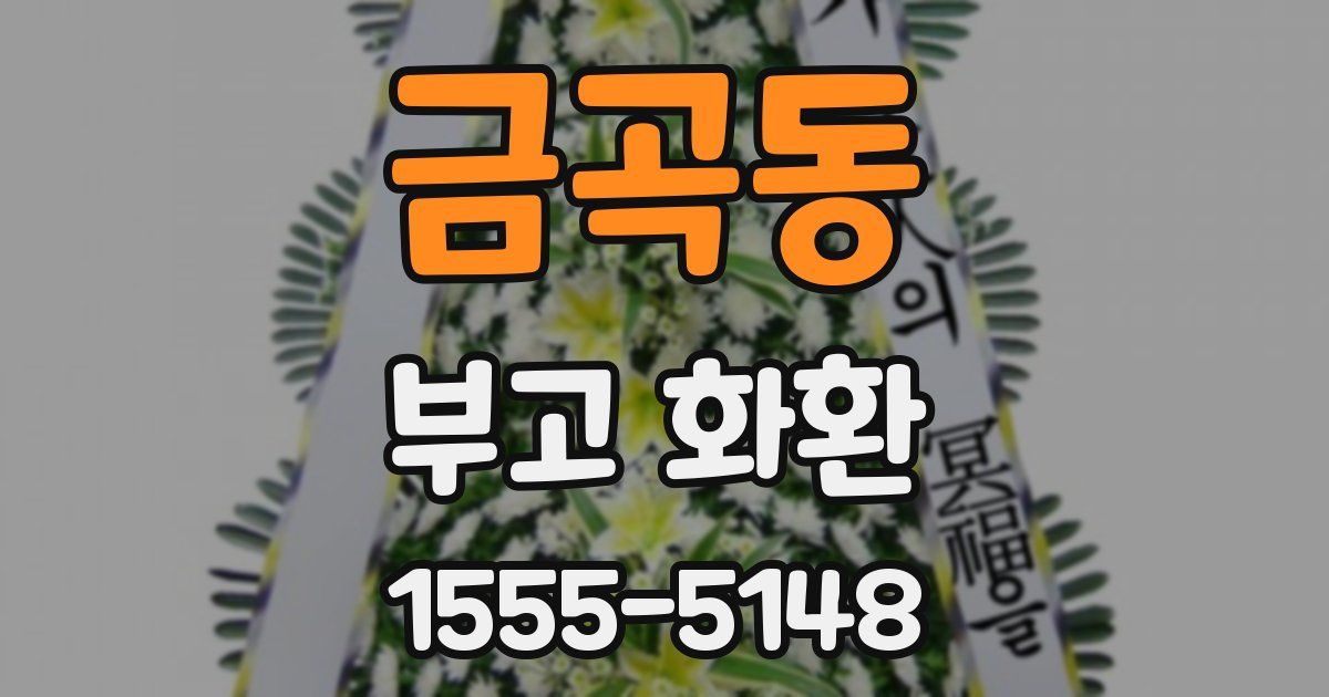금곡동 부고 화환